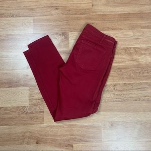 Current / Elliott The Ankle Skinny Tibetan Red Denim Jeans Women Size 28 Work
